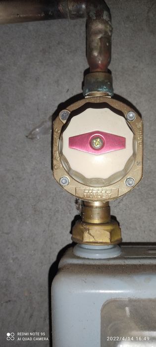 Contador de gás usado