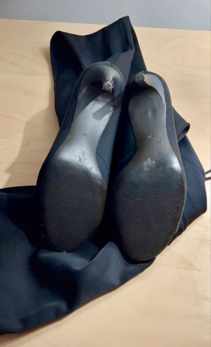 Bota cano alto open tow da H&M