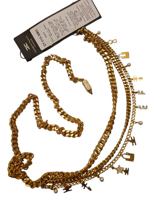 Elisabetta Franchi pasek złoty 38 M 96 cm regulowany