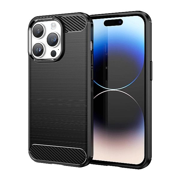 Carbon Case etui iPhone 14 Pro elastyczny żelowy pokrowiec na tył plec