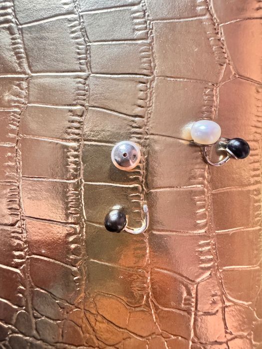 Сережки срібло перли