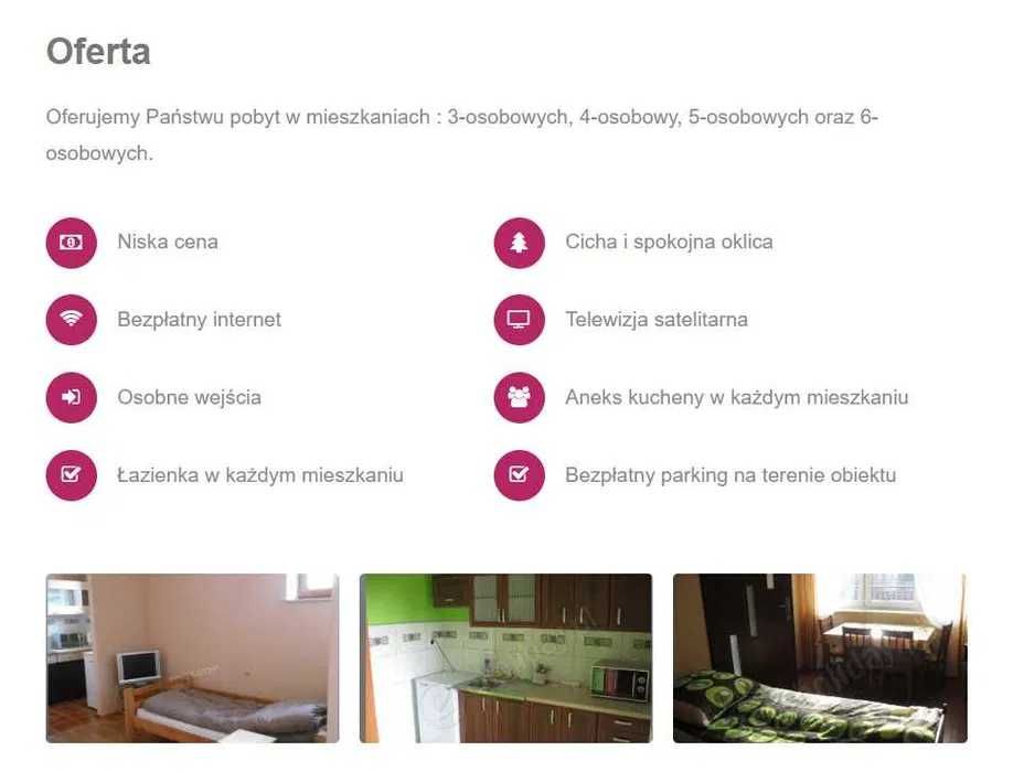 Noclegi Kutno - Dla Pracowników