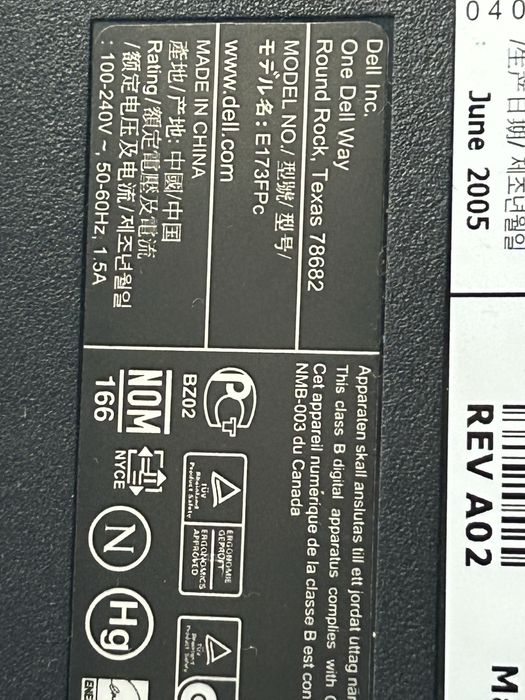 Monitor Dell E172FPc