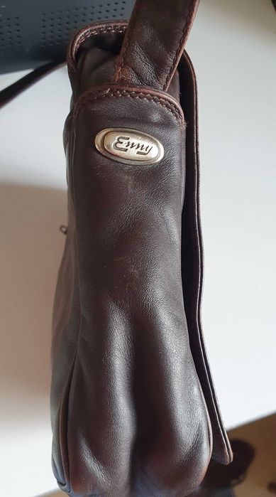 Сумка шкіряна Enny темно-коричнева