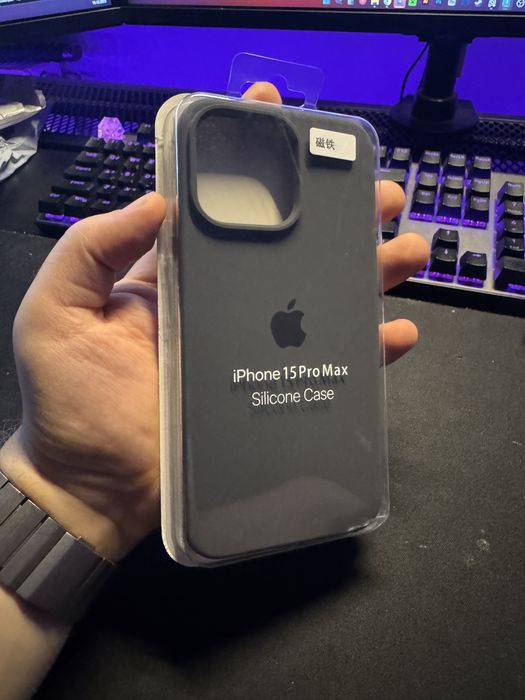 iPhone 15 Pro Silicone Case MagSafe Gray Якісний силіконовий кейс