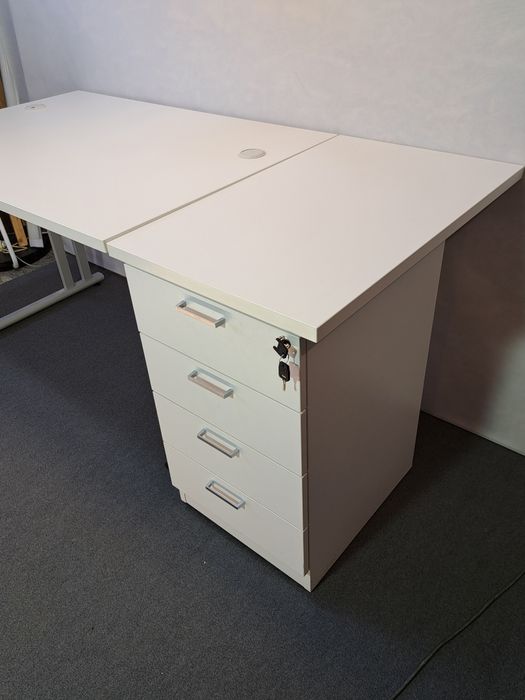 Biurko proste SVENBOX 120x80  plus dostawka 50x80cm