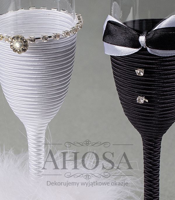 Kieliszki ślubne na ślub Swarovski Pary Młodej