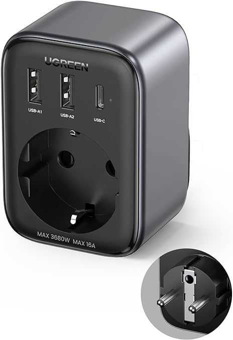 Gniazdo  rozgałęziacz Adapter szybkiego ładowania 30W USB C