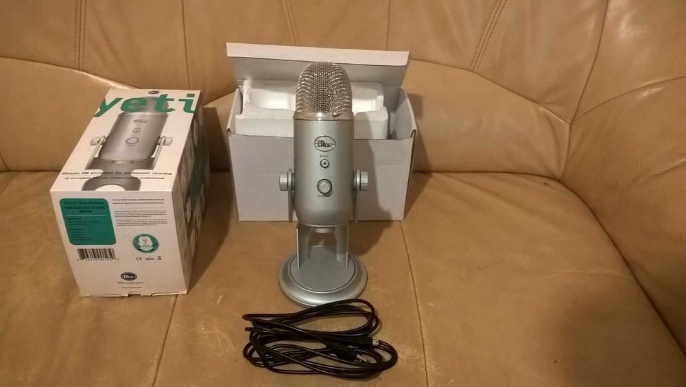 Mikrofon streaming BLUE Yeti USB Silver Srebrny