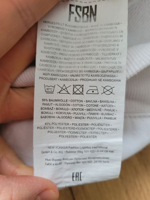 Biała bluza kangurek z kapturem Unisex New Yorker XS