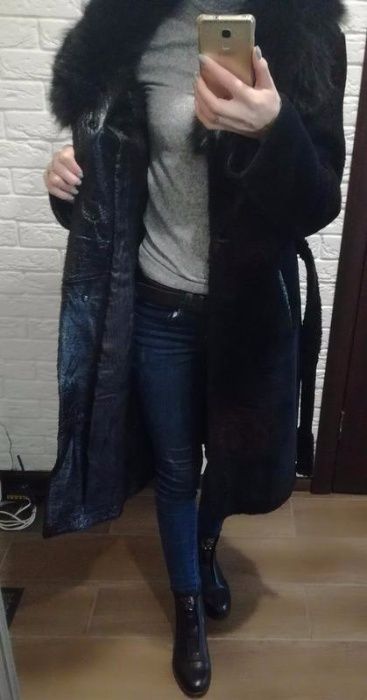 Натуральна мутоновая шуба!!