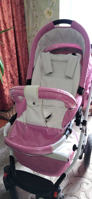 Дитяча коляска універсальна 2 в 1 Riko Brano Ecco 18 baby pink