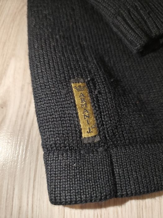 Oryginalny sweter Armani Jeans czarny bawełniany rozmiar M