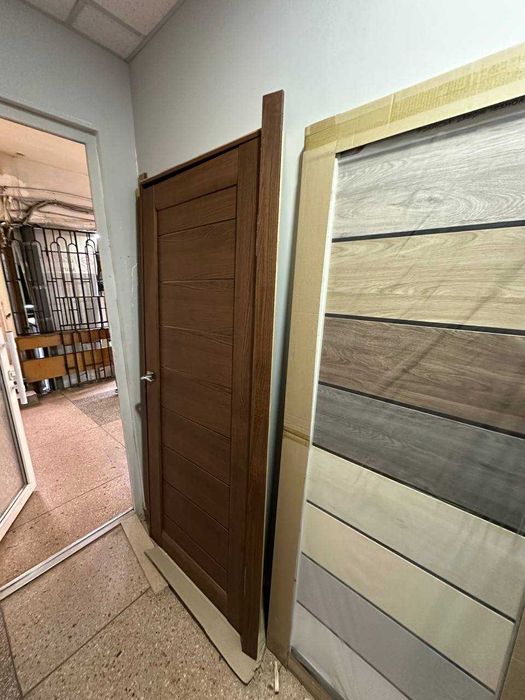 Міжкімнатні двері модель Леона, колір Дуб Чеснат, розмір 860*2040 мм