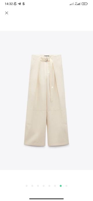 Брюки carrot fit із високою талією від Zara, розмір М