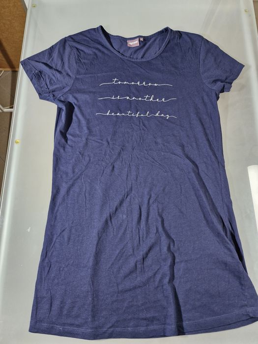 Nightwear Koszula Nocna Piżama Damska Granatowa Długa Rozmiar M