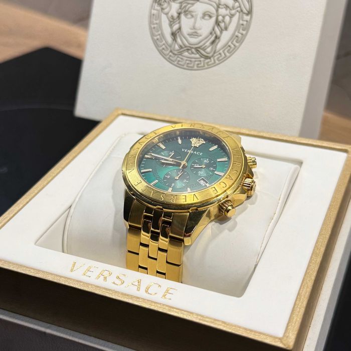 NOWY Zegarek VERSACE Chronograph Signature 44mm SWISS MADE Szafir 5ATM