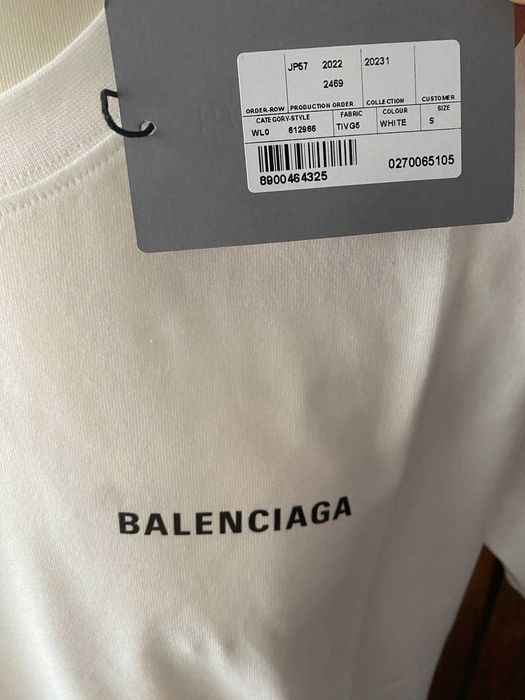 T Shirt Balenciaga Logo White