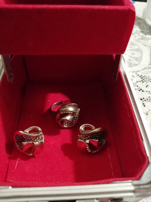 Комплект сережки і кольцо