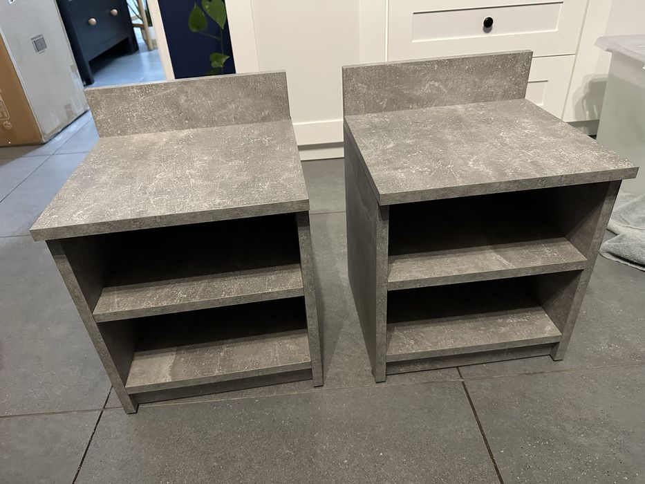 Szafki nocne kolor szary beton stan BDB