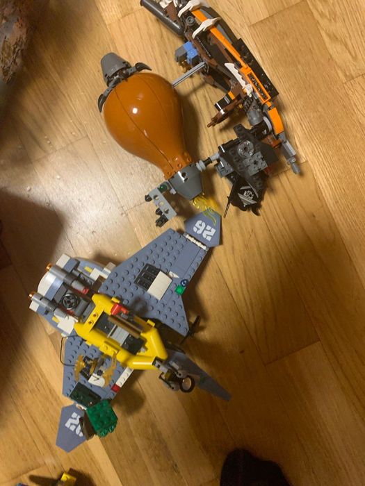 Klocki LEGO mieszane + 2 skrzynki i 3 zebrane modele. 6 kg