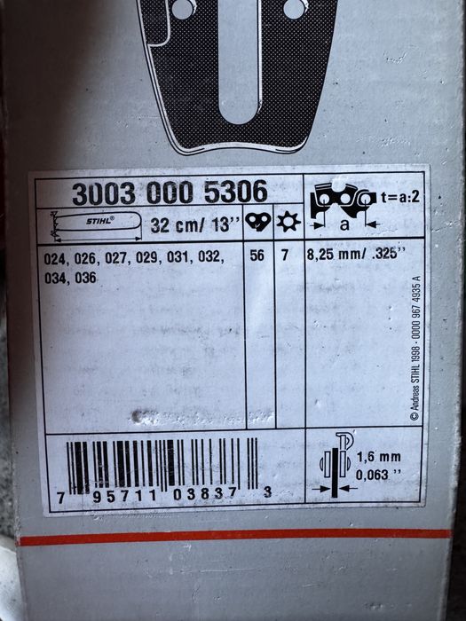 Prowadnice stihl