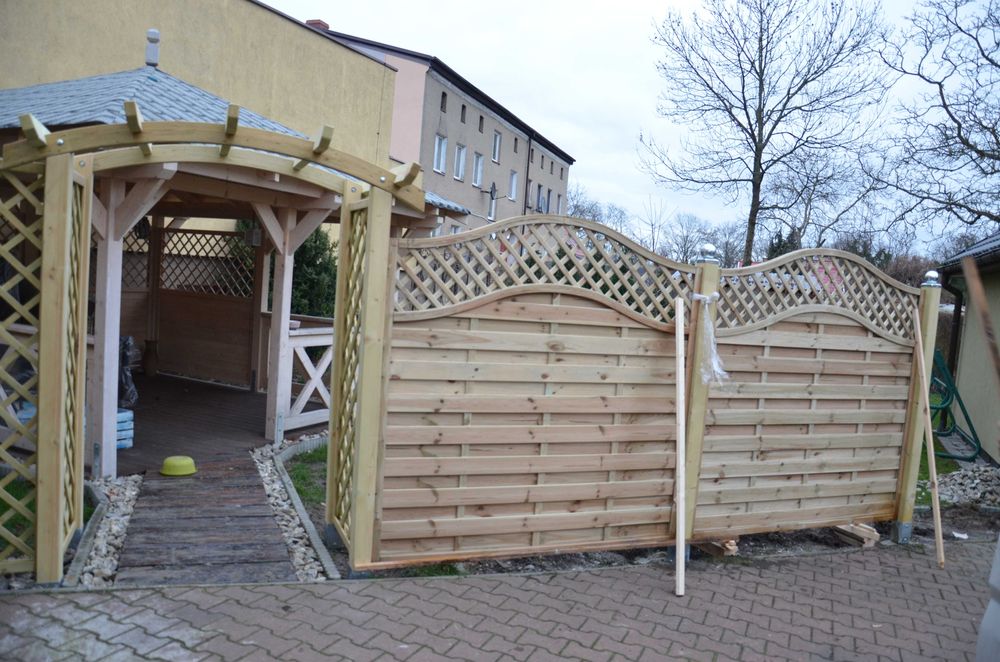 płoty lamelowe, pergole 180x180 cm pergole lamela