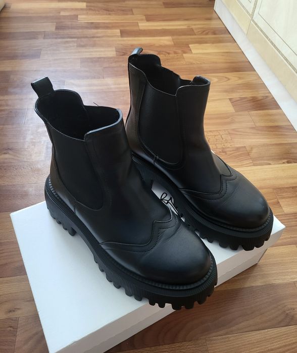 Чоботи, ботинки 37р 24см, Челсі, осінь демісезон, натуральна шкіра