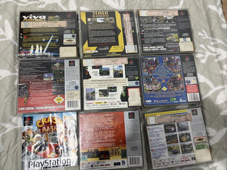 Lote de Jogos PlayStation 1 (Tekken 3, Crash Bash, Tomb Raider II, etc.) — Ler Descrição