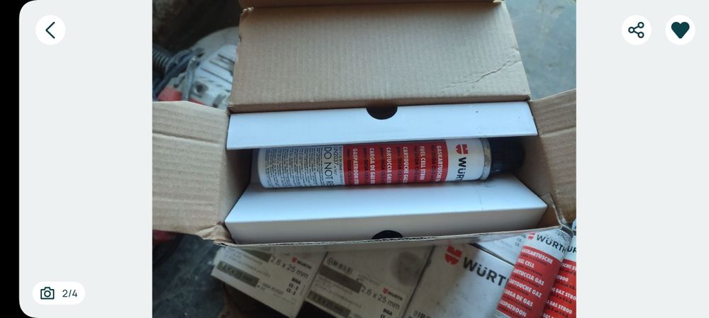 Gwoździe firmy wurth 2,6×25mm do gwozdziarki Diga CS2, CS3