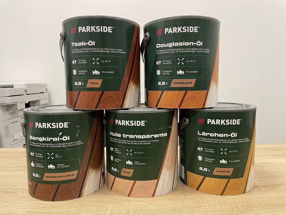Масло для дерева с полиуретаном (цвета в описании) 2,5л PARKSIDE