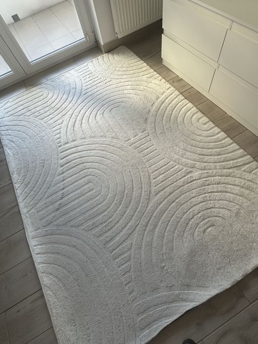 dywan 3D smietankowy 160x230 cm