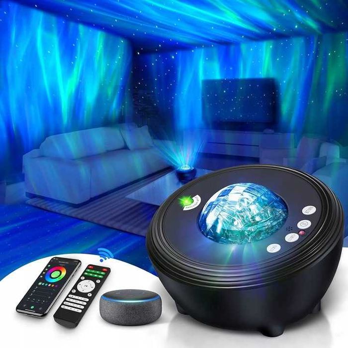 NOWA Lampka Nocna Projektor Gwiazd sufitowy Efekt Aurora LED Mocny