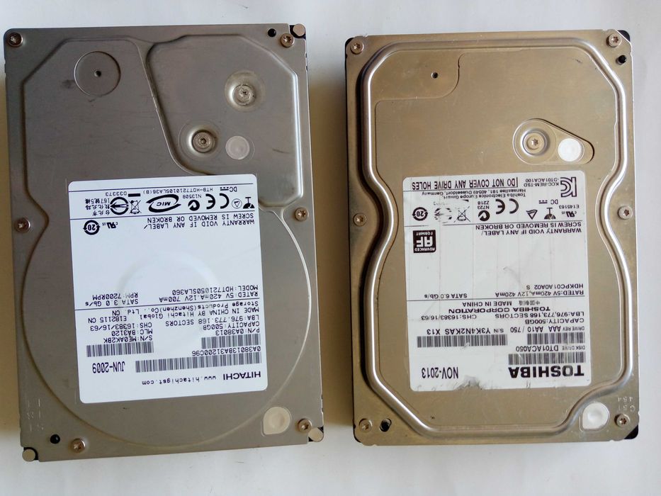 За3шт(400)HDD Toshiba 500 gb,Hitachi  500 gb,Seagate Barracuda 320gb