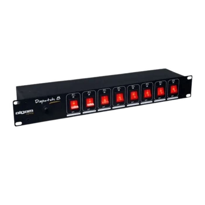 Régua de energia Algam Lighting DISPATCH-8 com interruptores