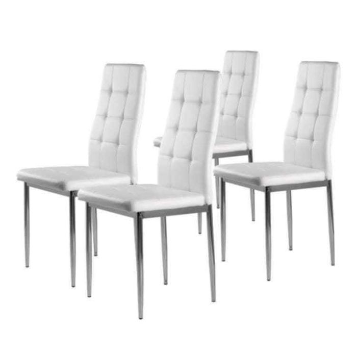 LIKWIDACJA MODELU - krzesła ekoskóra na chromowanych nogach NOWE