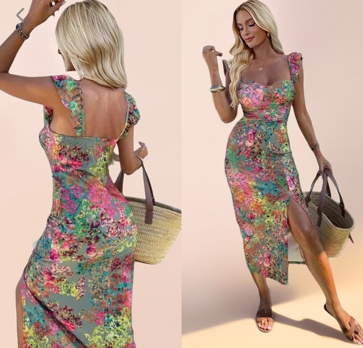 Bardzo Ładna sukienka XXL kolorowa inaczej 44