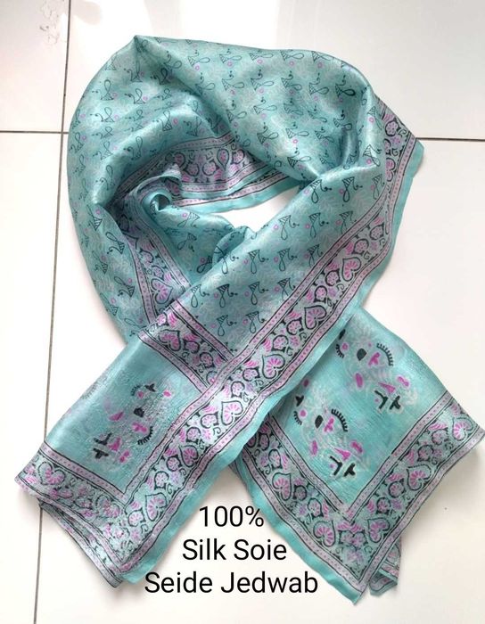Szal chusta 100% Jedwab Silk Soie Seide