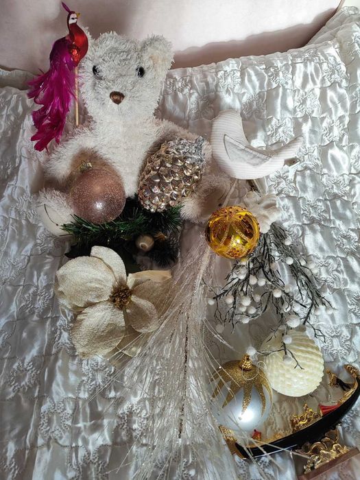 Набір,  новорічні іграшки. Новорічний декор.