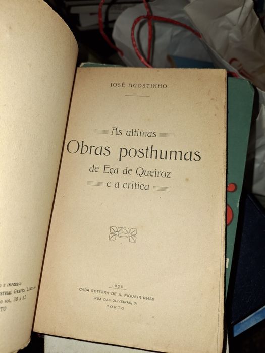 Obras Posthumas Eça Queiroz e critica José Agostinho