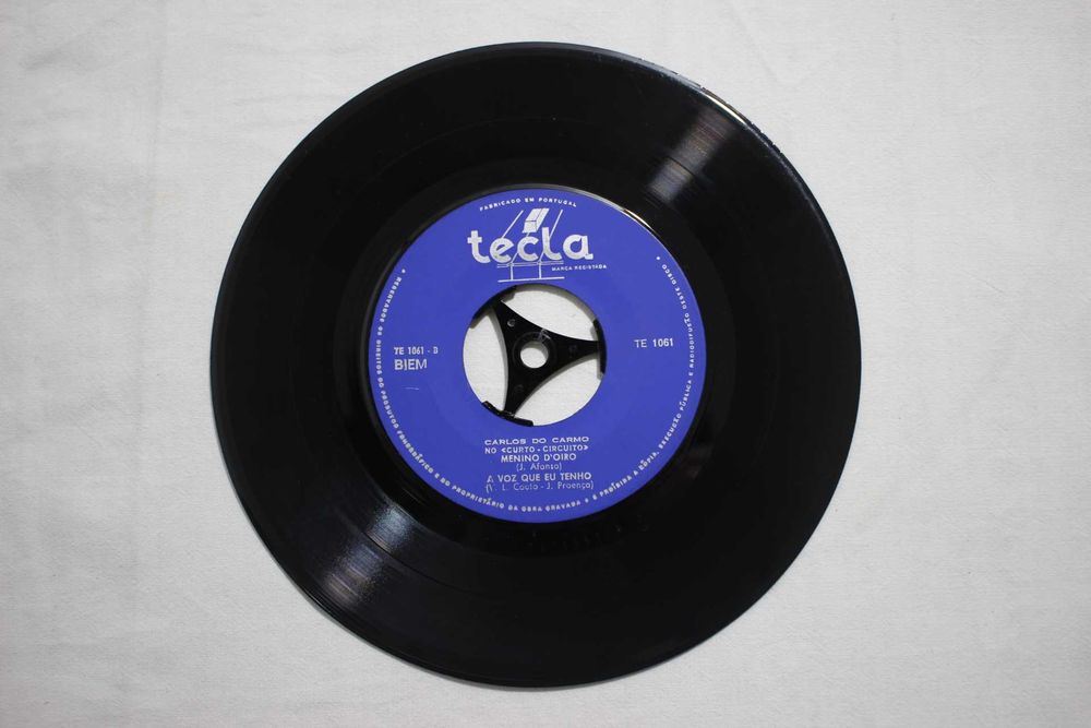 Disco vinil 45rpm single - Carlos Do Carmo - No Curto-Circuito - 1970