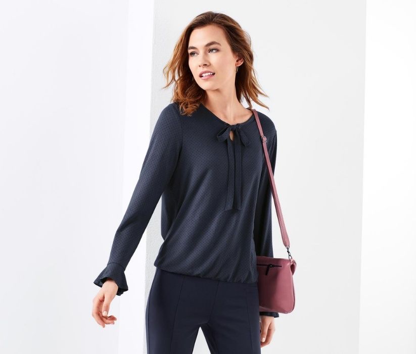 Стильная блуза с бантом в горошек от Tchibo(Германия)