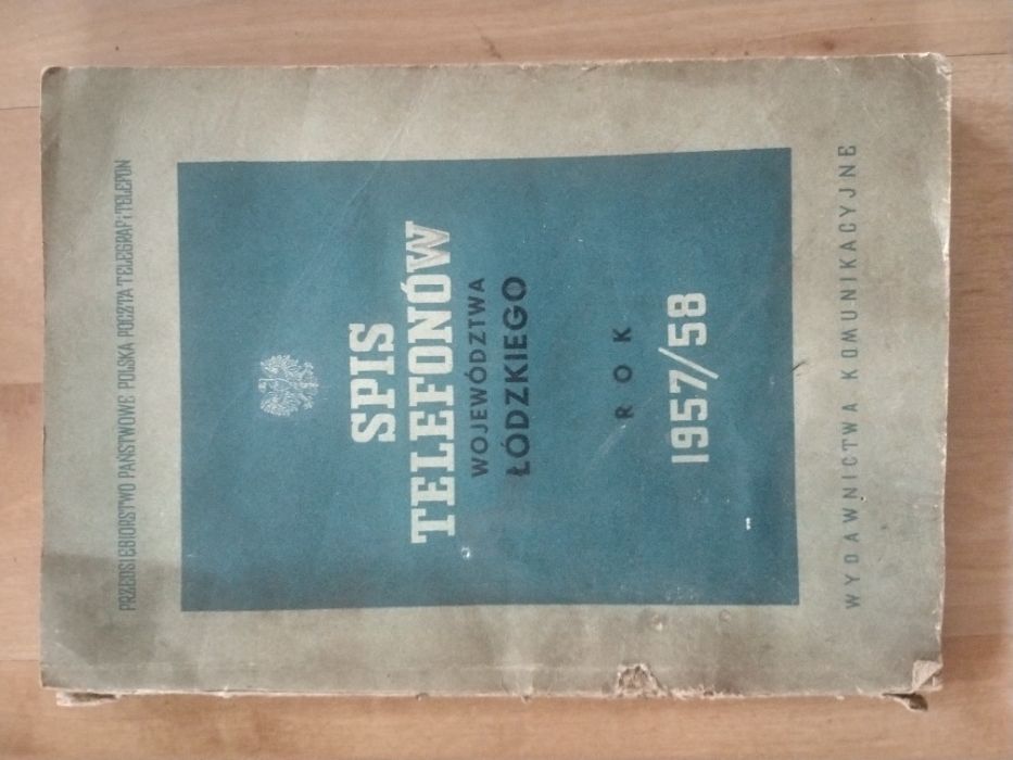 Książka telefoniczna województwa łódzkiego 1957/58