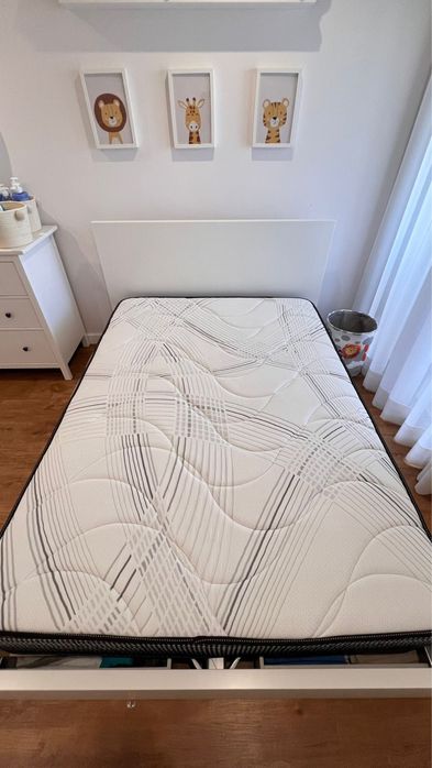 Cama MALM 140x200 com gaveta de arrumação. Com Entrega, ver descrição.