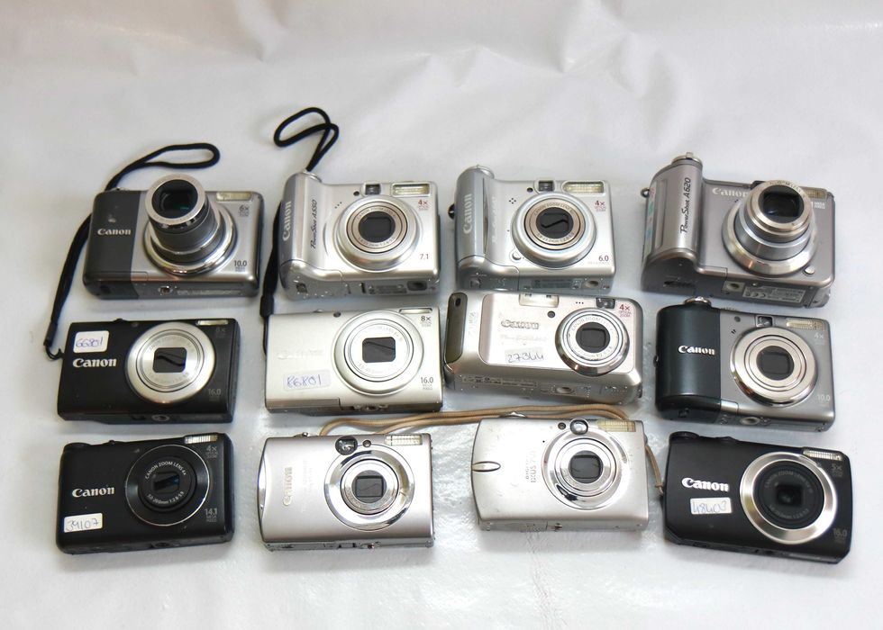 12 máquinas fotográficas compactas avariadas - Pack 2