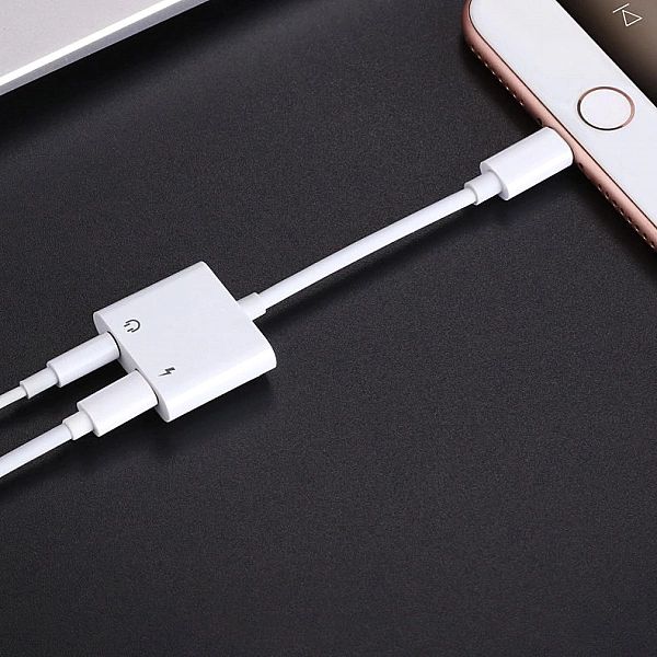 Joyroom adapter przejściówka rozdzielacz słuchawkowy Lightning - 2x Li