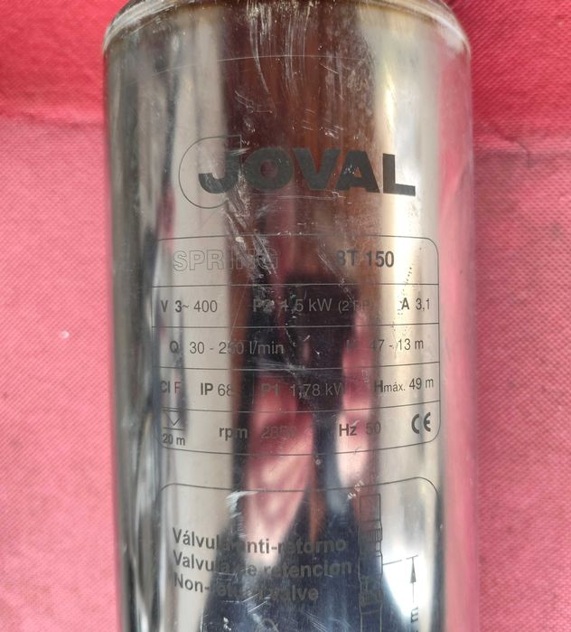 Bomba Submersível JOVAL TRIFÁSICA + 
Quadro Proteção e Controlo