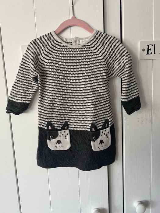 Urocza dzianinowa next sukienka 100% bawełna