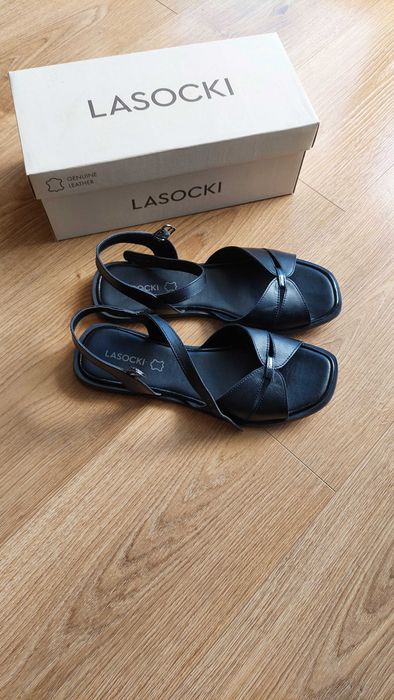 buty damskie; sandały damskie lasocki skórzane; rozmiar 39