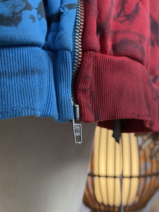 (S-XL) Зіп-худі Balenciaga Blue/Red Skater Zip-Up Hoodie.